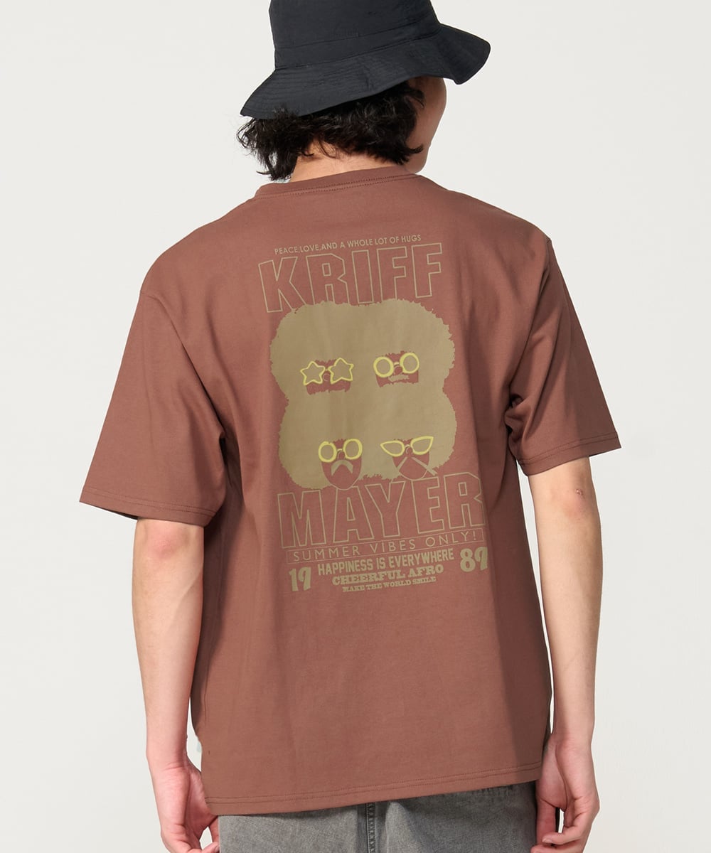 KRIFF MAYER (M)ウェットプロテクトT(4アフロ) クリフメイヤー トップス カットソー・Tシャツ ホワイト グレー ブラウン ブルー ブラック