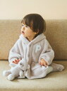gelato pique 【ONLINE限定カラーあり】【BABY】パウダーベアポンチョ ジェラートピケ トップス パーカー・フーディー ホワイト ピンク【送料...