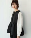 Ampirula ペプラムノースリーブベスト ガール トップス ベスト・ジレ ブラック【送料無料】