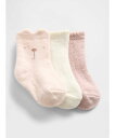 GAP (K)CashSoft カシミヤタッチ クルーソックス 3足セット (ベビー) ギャップ マタニティウェア・ベビー用品 ベビーソックス ベージュ ピンク