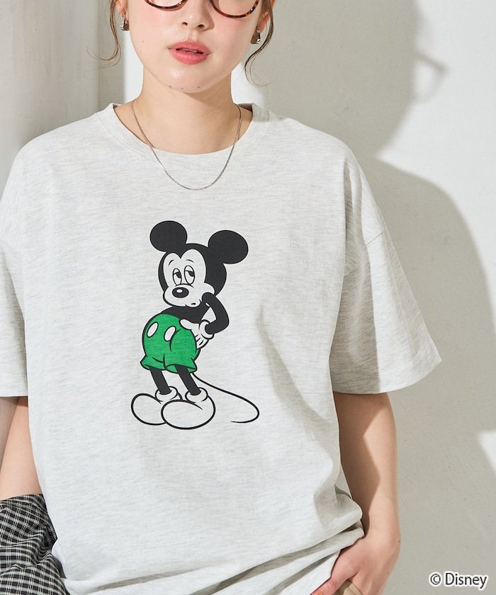 限定展開 別注/前後/Mickey Mouse/ミッキーマウス 半袖Tシャツ フリークスストア トップス カットソー・Tシャツ ホワイト ブラウン ブラック グリーン