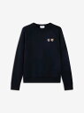 Maison Kitsune Maison Kitsune/(M)SWEATSHIRT DOUBLE FOX HEAD PATCH メゾン キツネ トップス スウェット・トレーナー グレー ホワイト【送料無料】