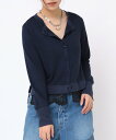 【SALE/50%OFF】RNA レースコンビカーデ アールエヌエー トップス カーディガン ブルー ネイビー グレー【送料無料】