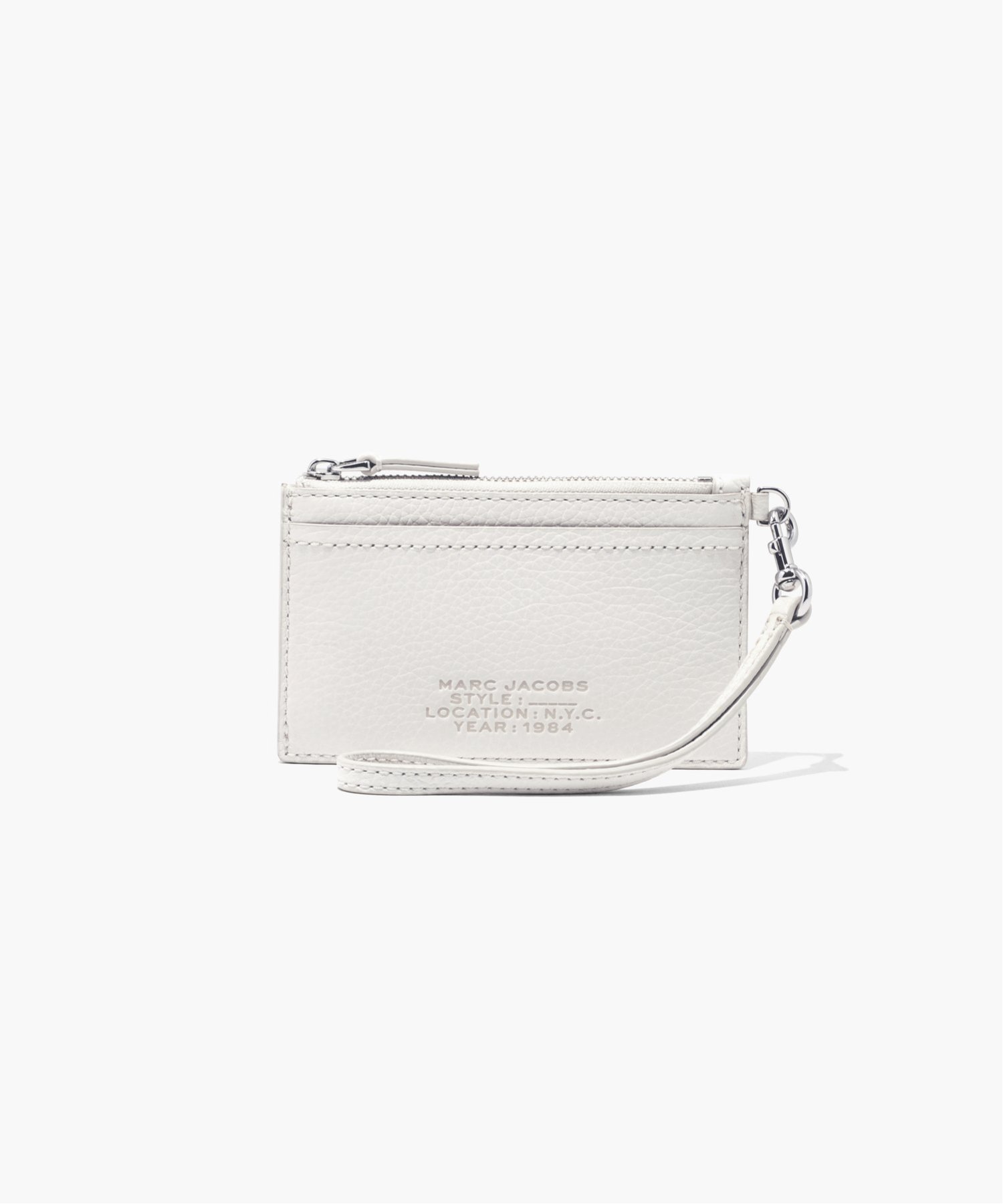 MARC JACOBS 【公式】THE LEATHER TOP ZIP WRISTLET WALLET/ザ レザー トップ ジップ リストレット ウォレット マーク ジェイコブス 財布・ポーチ・ケース 財布 ホワイト【送料無料】