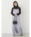 【SALE/70%OFF】earth music&ecology サテンキャミワンピース アースミュージック&エコロジー ワンピース・ドレス ワンピース ブラッ...