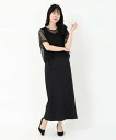 【SALE/50%OFF】ICHIE メッシュトップス*ワンピースセットアップ ストロベリーフィールズ ワンピース・ドレス ワンピース ブラック【送料無料】