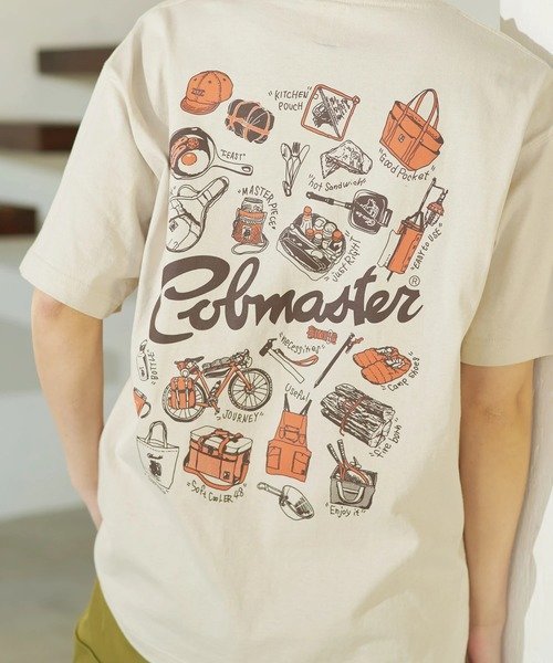 COBMASTER/コブマスター 吸水速乾天竺ポケット刺繍ベーシックTEE《TOOLS》 (MENS) ゴースローキャラバン トップス カットソー・Tシャツ ベージュ ブラック