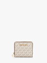 【SALE/75%OFF】MICHAEL KORS JET SET TRAVEL ジップ チャーム ウォレット ミディアム - MKシグネチャー マイケルコース マイケル・コース 財布・ポーチ・ケース 財布 ホワイト【送料無料】