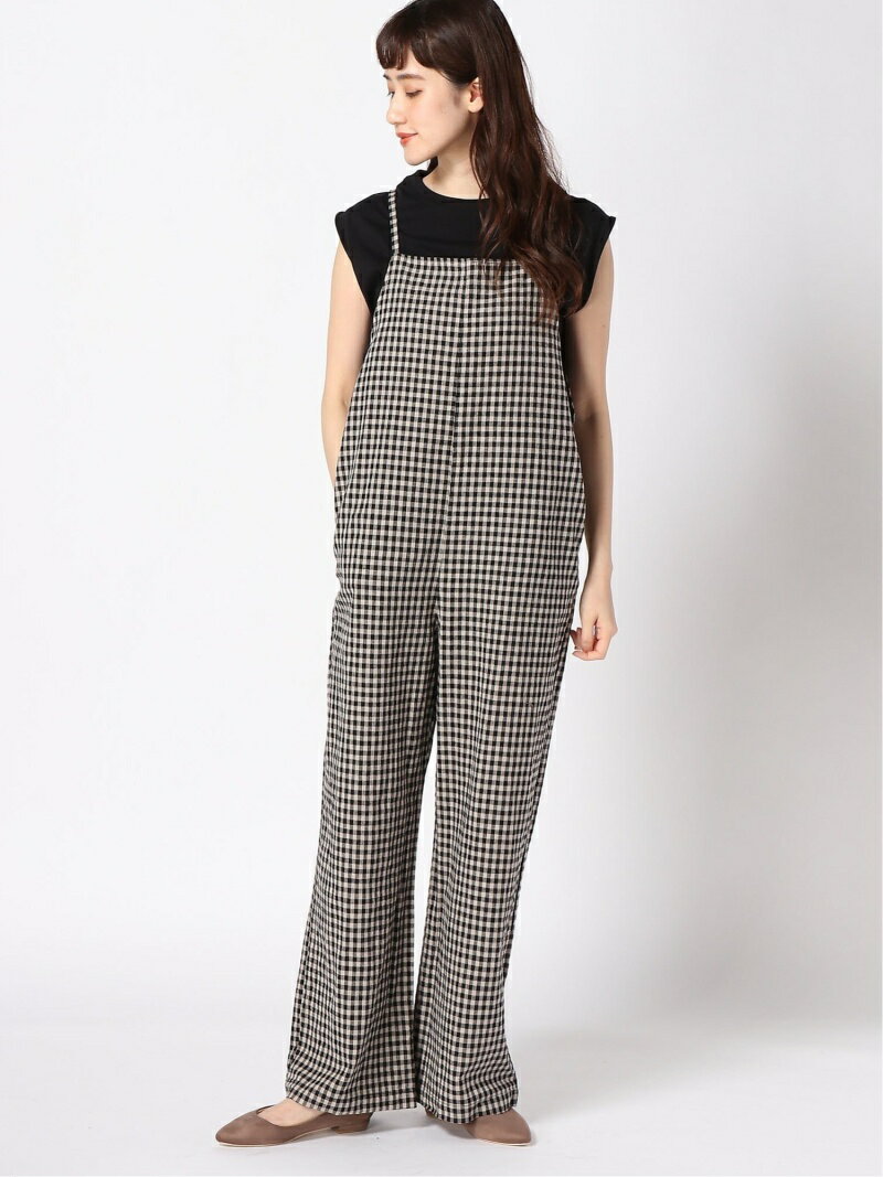 【SALE／50%OFF】Samansa Mos2 後リボンキャミサロペット サマンサモスモス パンツ/ジーンズ サロペット/オールインワン ブラック ブラウンのサムネイル