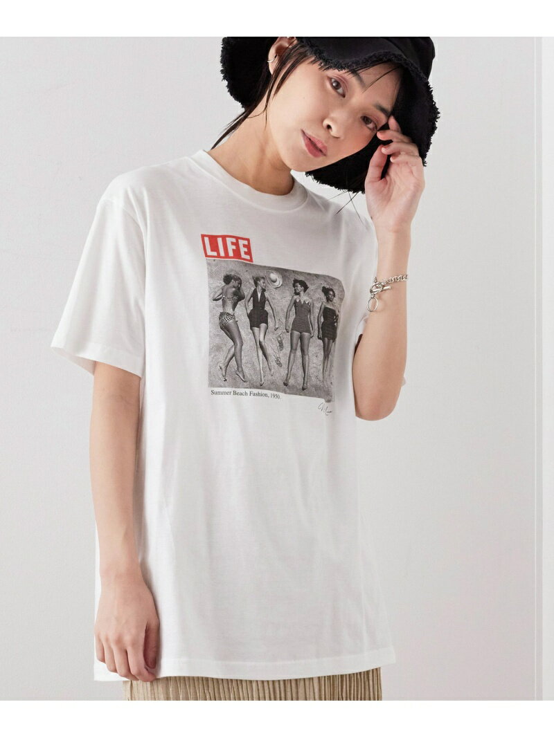 【SALE／30%OFF】SALON adam et rope' 【GOOD ROCK SPEED】LIFE フォトT(SummerBeachFashion) サロン アダム エ ロペ トップス その他のトップス ホワイト