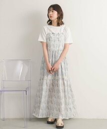 レトロガール ワンピース 【SALE／30%OFF】RETRO GIRL ティアードシアーキャミOP レトロガール ワンピース・ドレス その他のワンピース・ドレス ホワイト ブラック