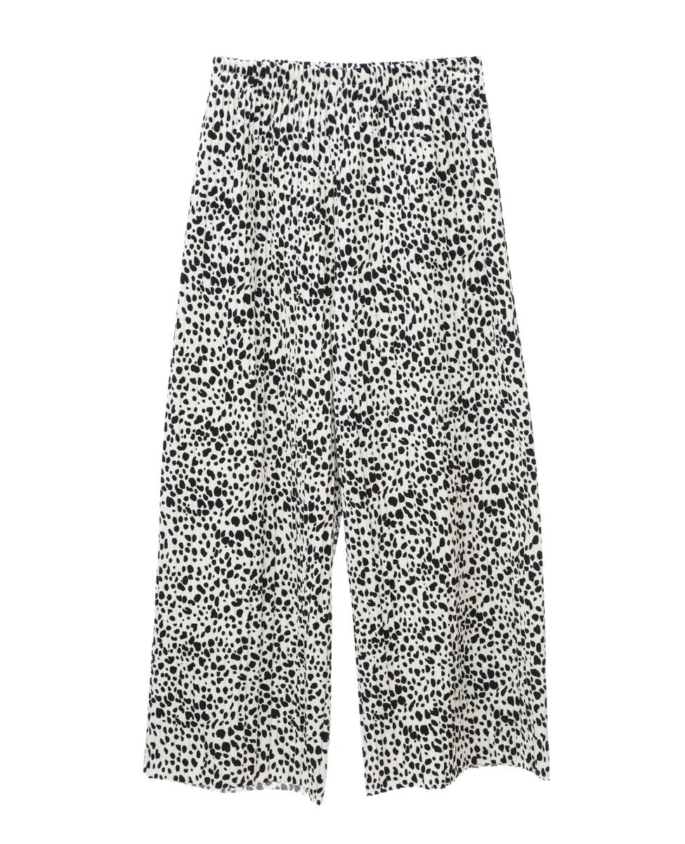 【SALE/35%OFF】Soffitto ダルメシアン柄カットツイル裏起毛BOXプリーツパンツ(取り扱い店舗限定) ソフィット パンツ その他のパンツ ホワイ...