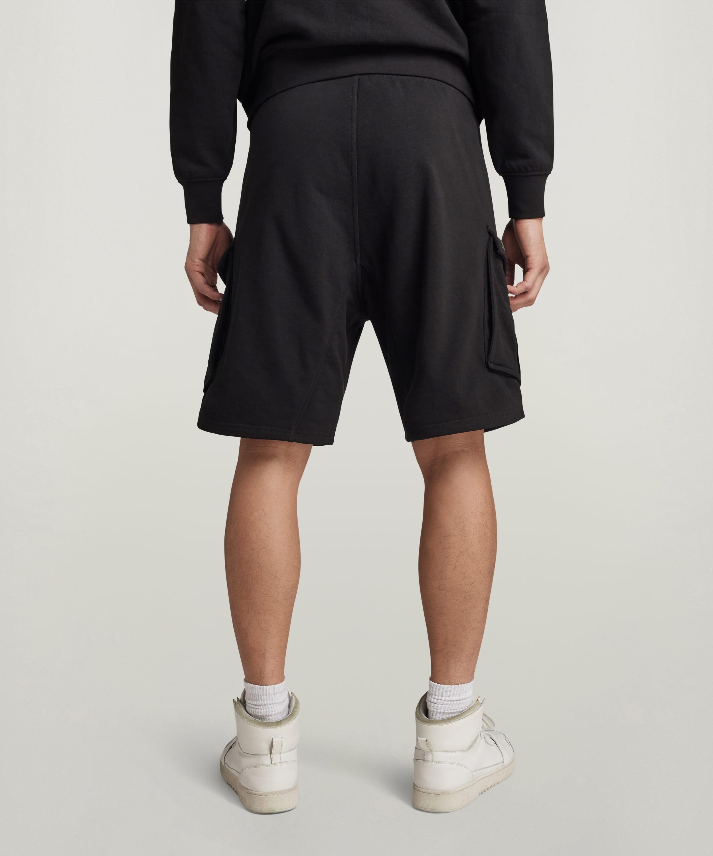 【公式ショップ】Rovic Sweat Shorts/カーゴスウェットショートパンツ ジースターロゥ パンツ ジャージ・スウェットパンツ ブラック