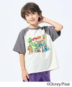 【SALE/50%OFF】SHOO・LA・RUE 【DISNEY】トイ・ストーリー ラグランT シューラルー トップス カットソー・Tシャツ グレー グリーン