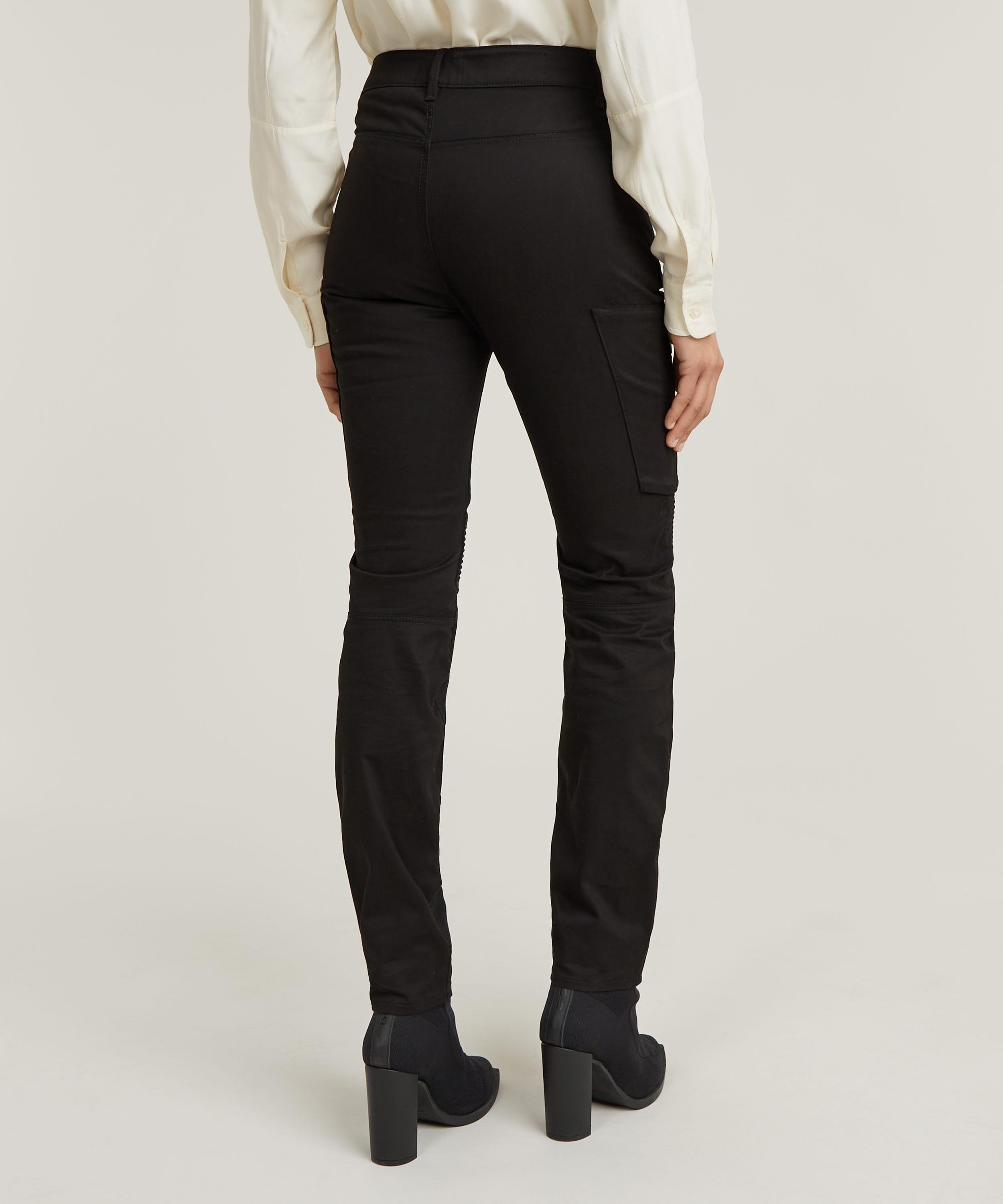 【公式ショップ】BIKER SKINNY CARGO PANTS/バイカーディテールハイウエストスキニーカーゴパンツ ジースターロゥ パンツ カーゴパンツ ブラック