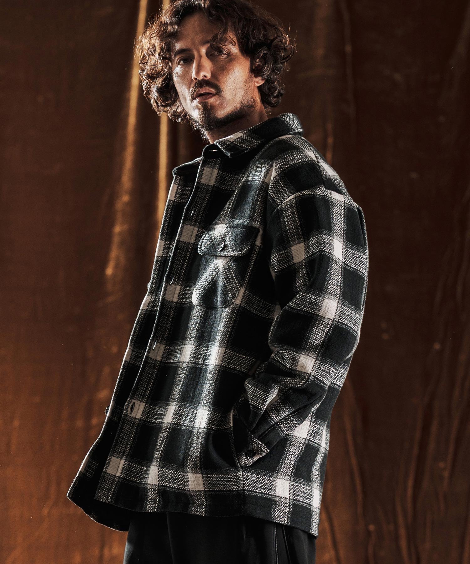 ANGENEHM mj10977-Plaid CPO Jacket ジャケット カンビオ ジャケット・アウター その他のジャケット・アウター ブラック レッド【送料無料】