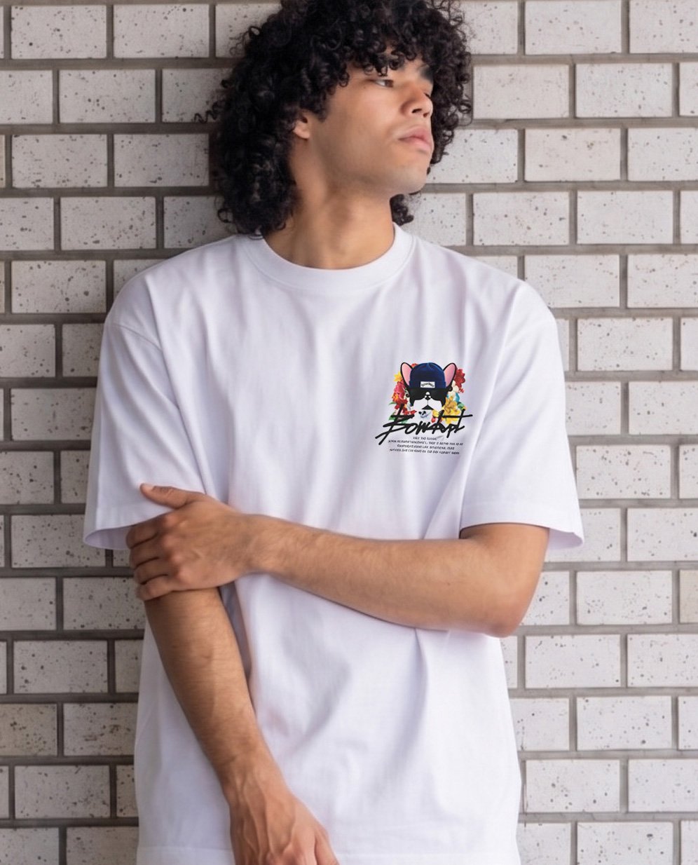 YEVS 【Bow dept】前後PTニット帽Tシャツ【ユニセックス】 イーブス トップス カットソー・Tシャツ ピンク ブルー ホワイト