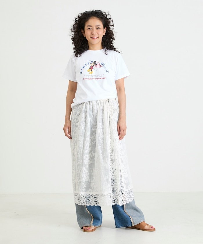 【MICKEY フリークスストア トップス カットソー・Tシャツ ホワイト ブラック