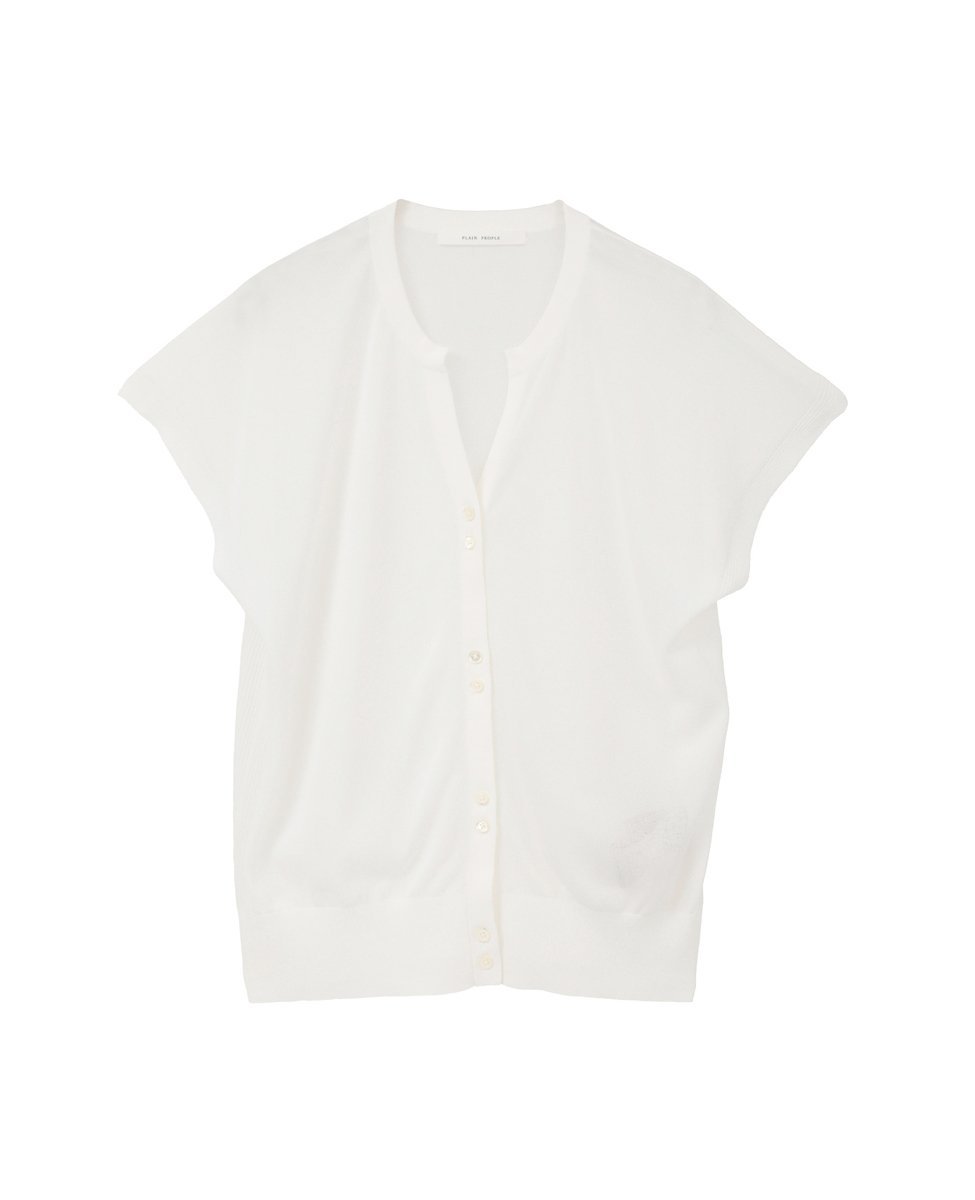 PLAIN PEOPLE PAPIERスキッパーカーディガン プレインピープル トップス カーディガン グレー ブルー ホワイト