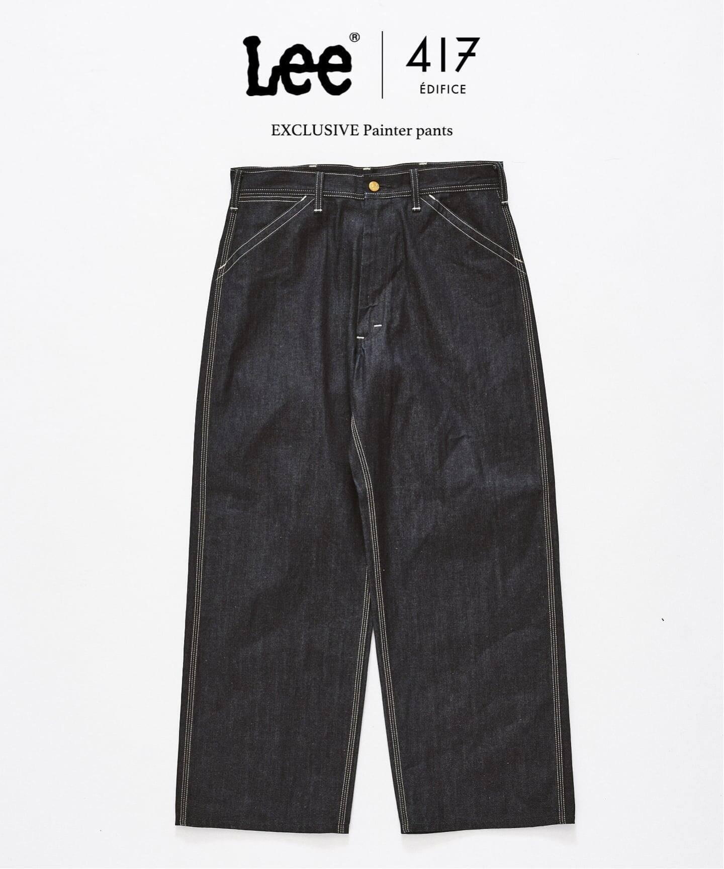 417 EDIFICE LEE * 417ペインターパンツ フォーワンセブン エディフィス パンツ ジーンズ・デニムパンツ ブラック ブルー ネイビー