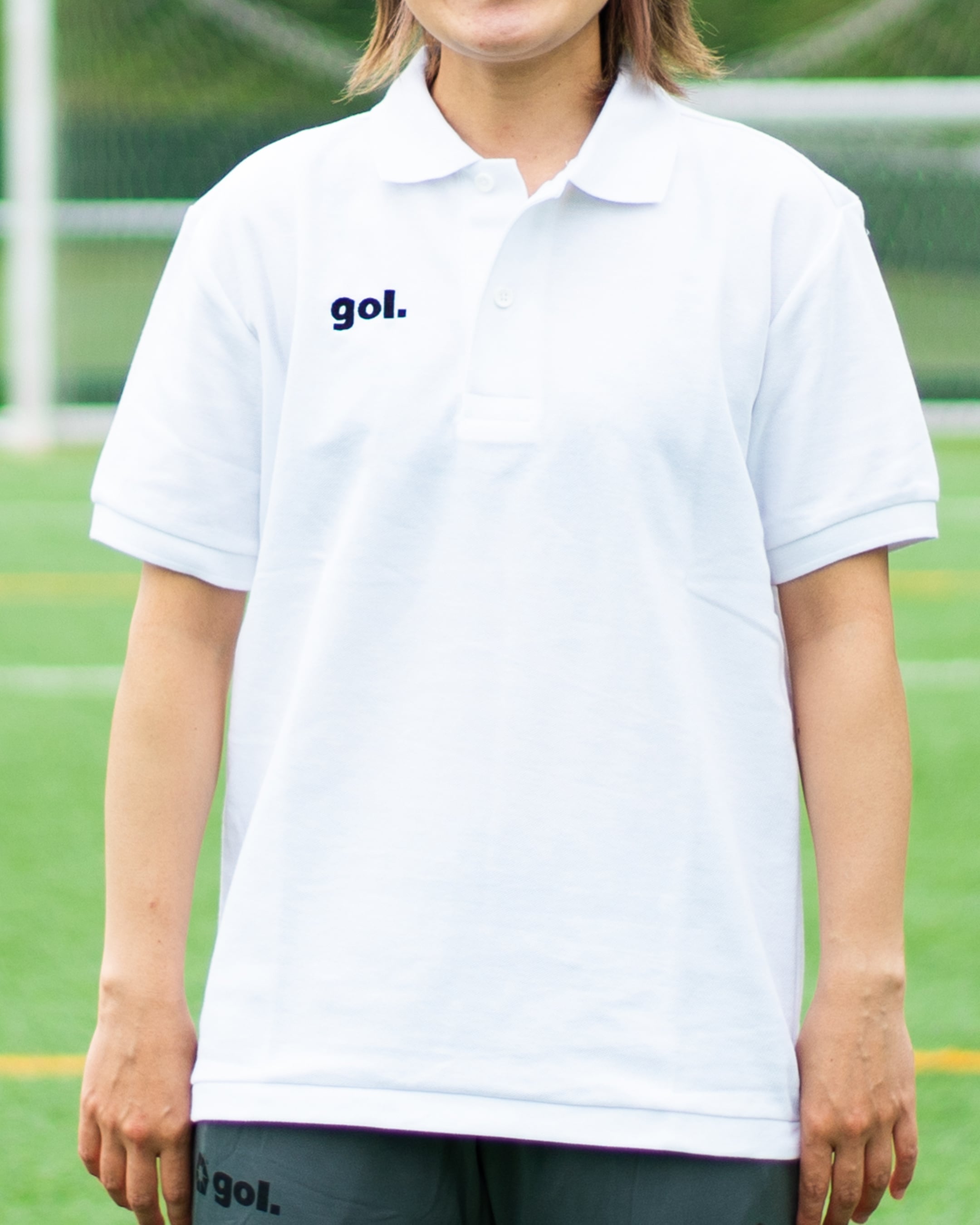 【SALE／20%OFF】gol. (U)ベーシックポロシャツ ゴル トップス ポロシャツ ブラック ホワイト ネイビー