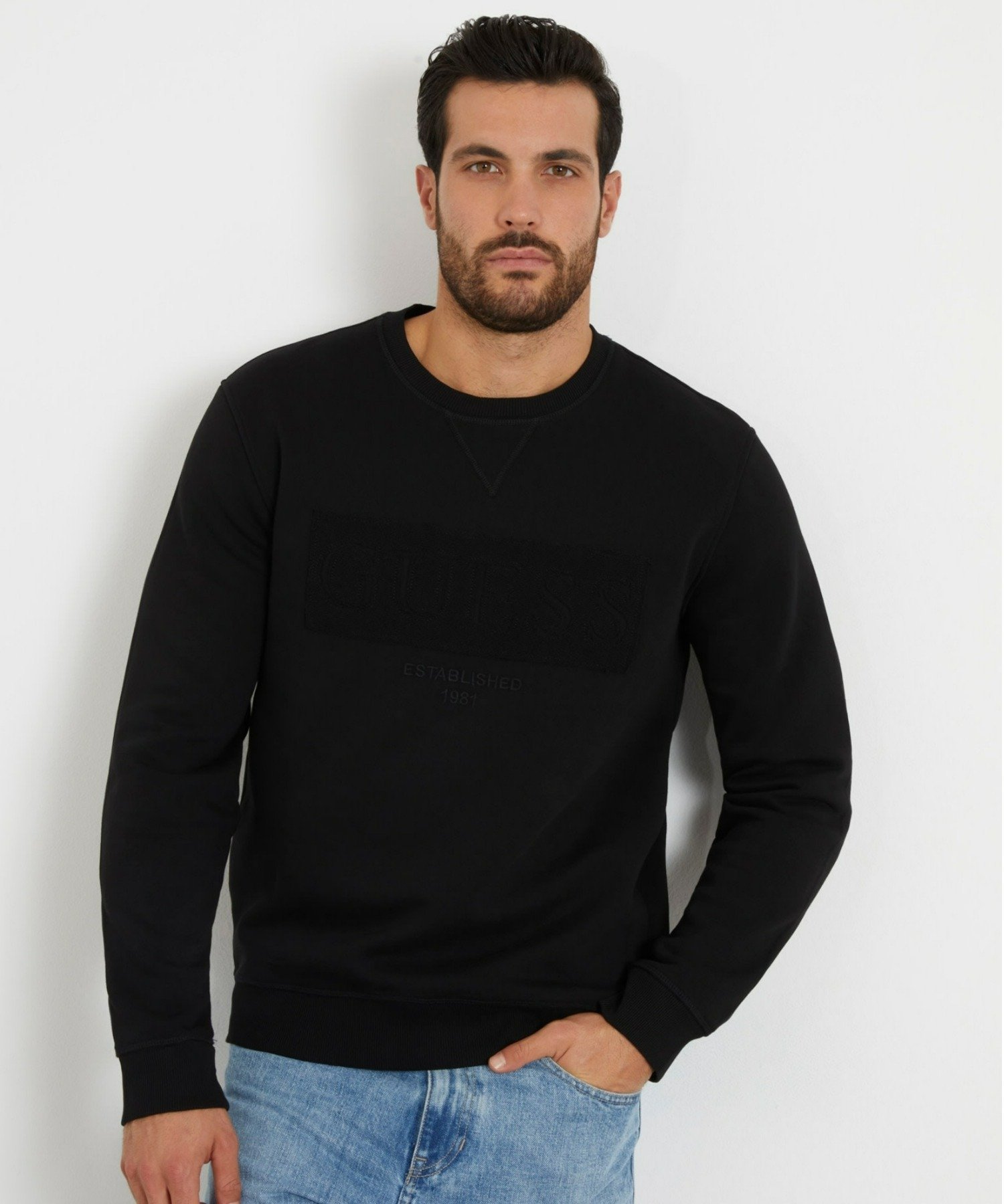 SALE50%OFFGUESS GUESS å (M)Crewneck Fleece Sweatshirt  ȥåץ åȡȥ졼ʡ ֥å ١̵