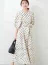 natural couture WEB限定/プチナチュ/ランタンスリーブワンピース ナチュラルクチュール ワンピース ドレス その他のワンピース ドレス ブラック ブルー ベージュ【送料無料】