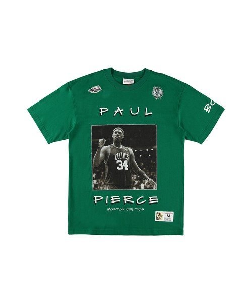 Mitchell & Ness ポール・ピアース セルティックス ヘビーウェイト プレミアム プレイヤー ショートスリーブ NBA HEAVYWEIGHT PREMIUM PLAYER TEE ルーキーユーエスエー トップス カットソー・Tシャツ グリーン【送料無料】