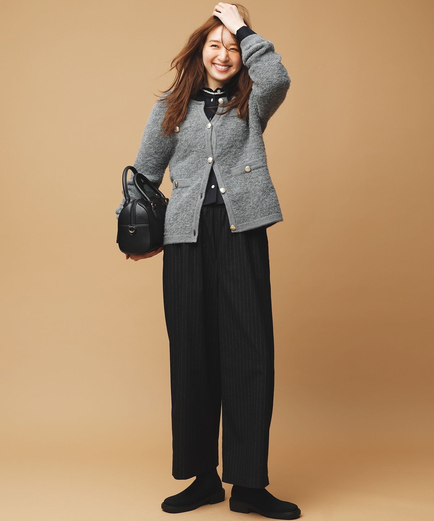 【SALE／50%OFF】ANY SIS 【洗える】ラメキライージードロスト パンツ エニィスィス パンツ その他のパンツ ブラック ベージュ グレー【送料無料】 3