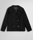 BROOKS BROTHERS ウール 4ボタン ショートコート ブルックス ブラザーズ ジャケット・アウター ピーコート ブラック【送料無料】