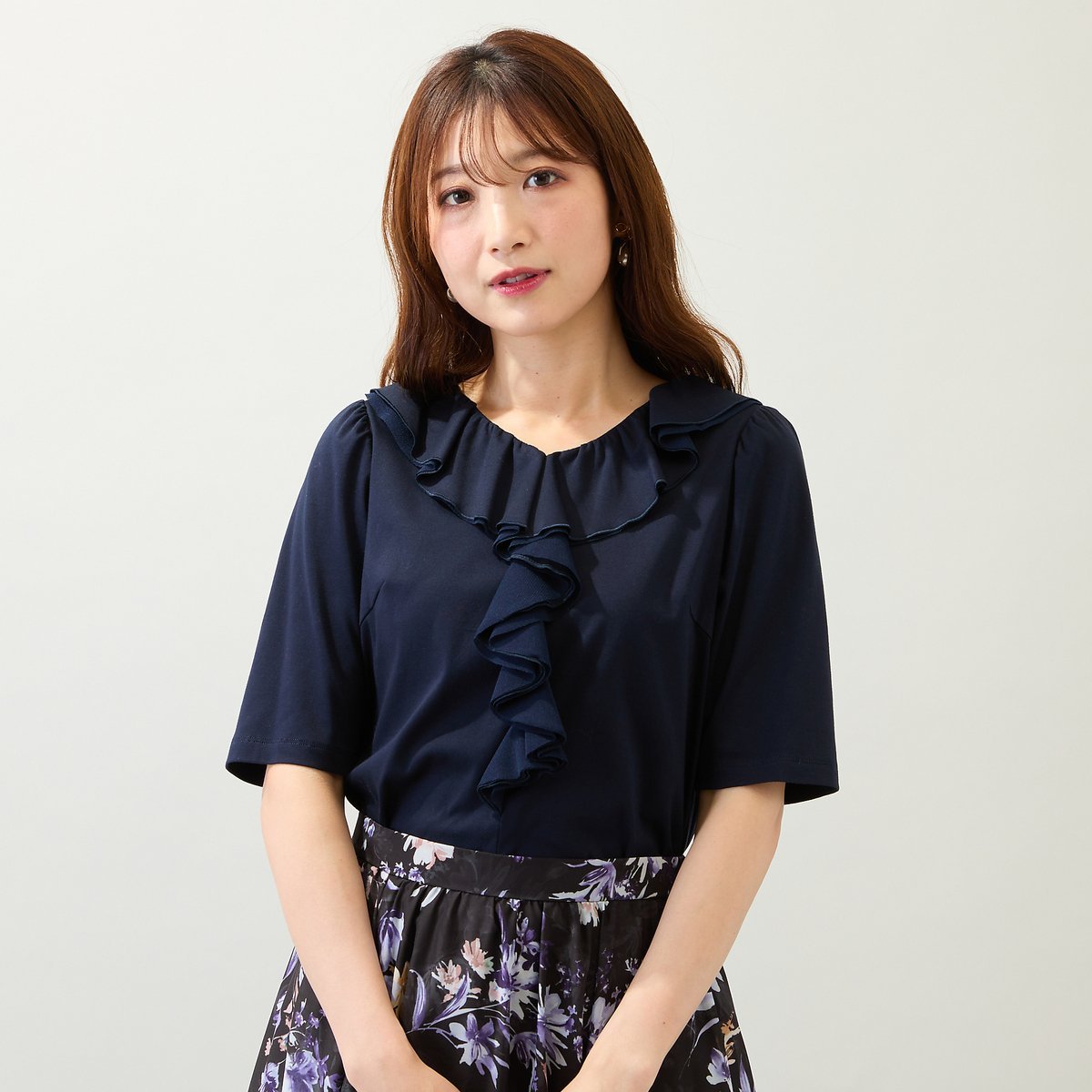 【SALE／30%OFF】Rose Tiara 【接触冷感/綿100%/手洗いOK】フリルカットソー ロー...