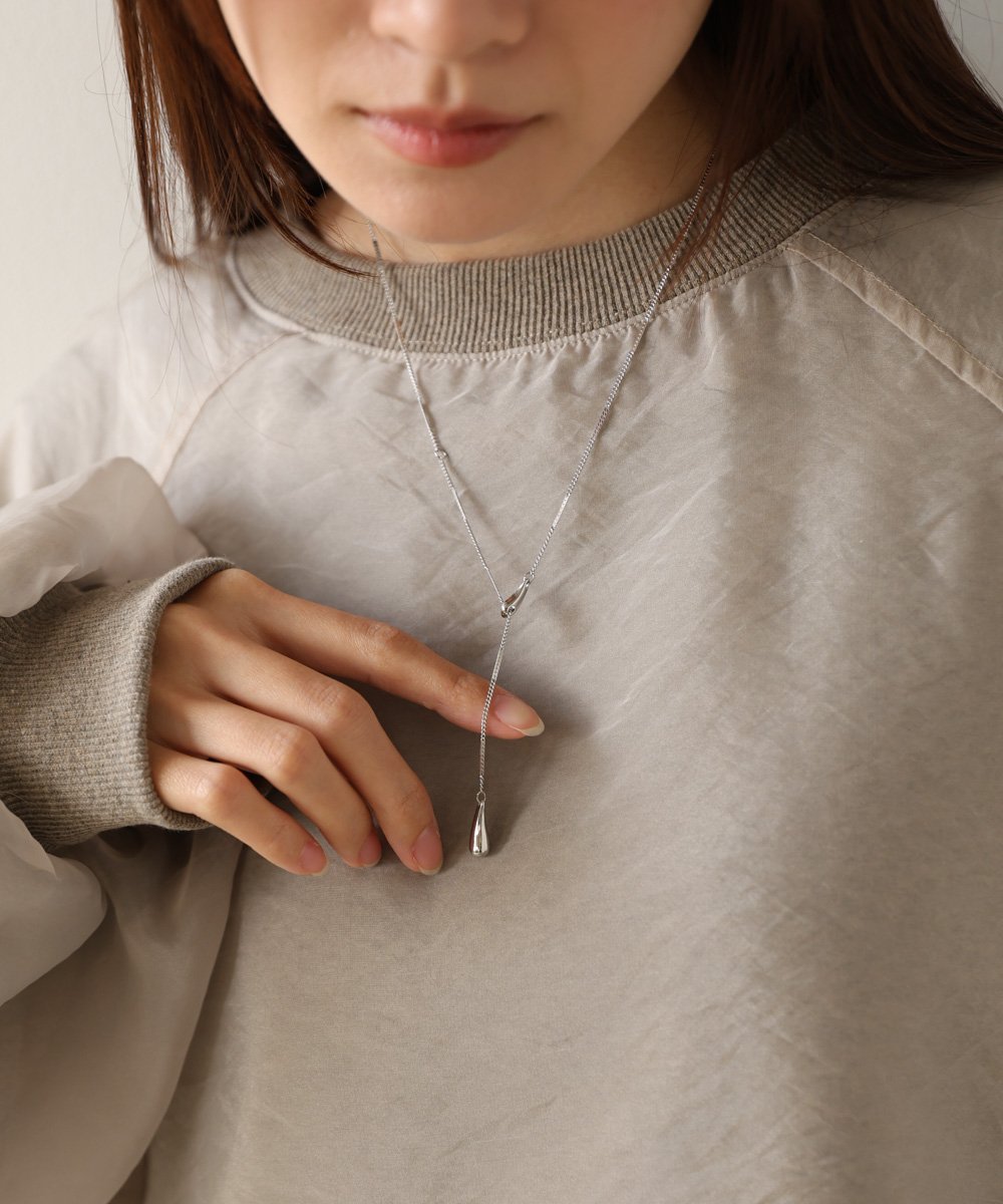 【SALE／19%OFF】Bab 【ホリデー特集】タイニードロップロングネックレス バブ / ブージュルード アクセサリー・腕時計 ネックレス ゴールド シルバー