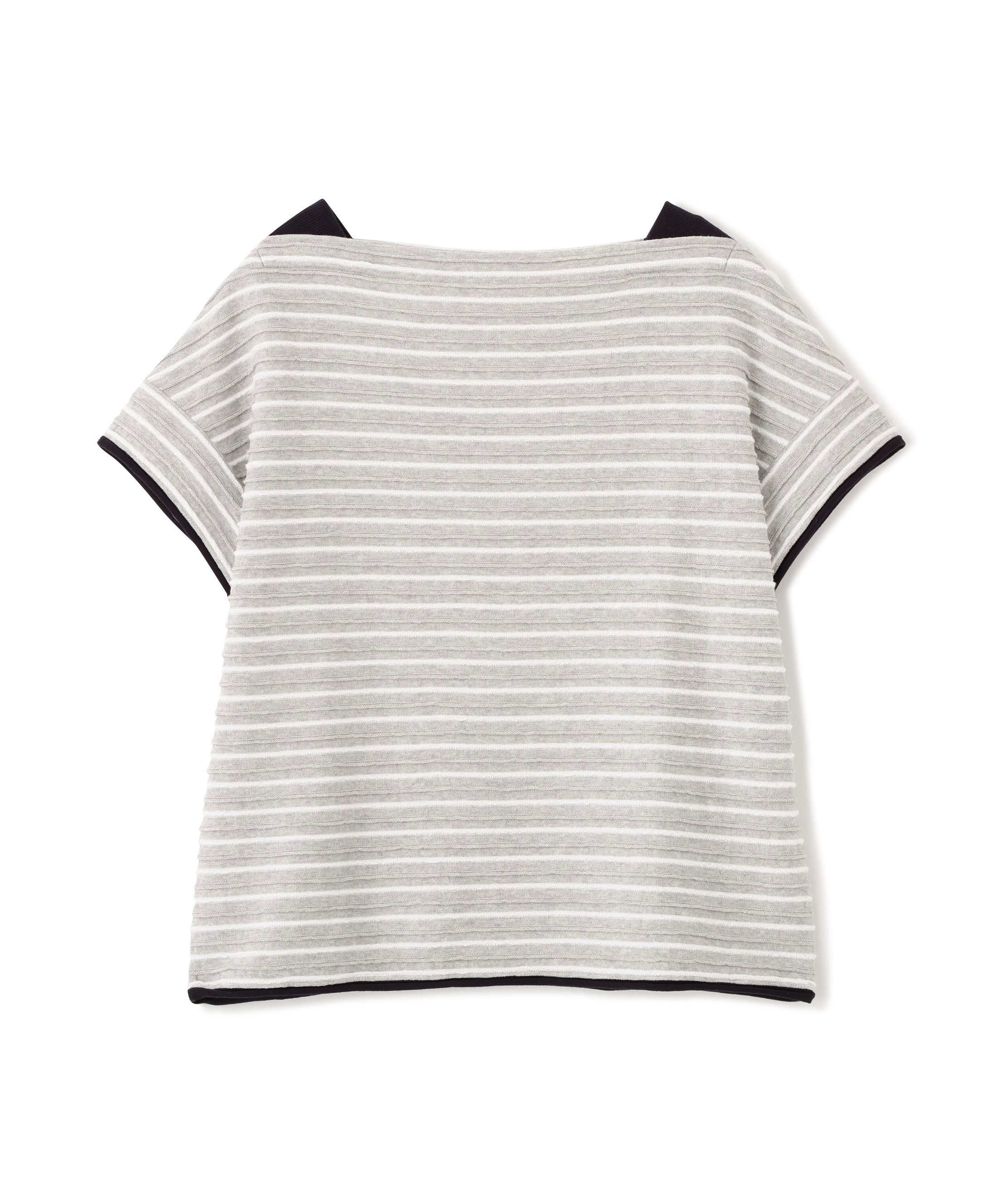 human woman ≪NATICコラボ≫ロープボーダーカットソー ヒューマン ウーマン トップス カットソー・Tシャツ ネイビー グレー