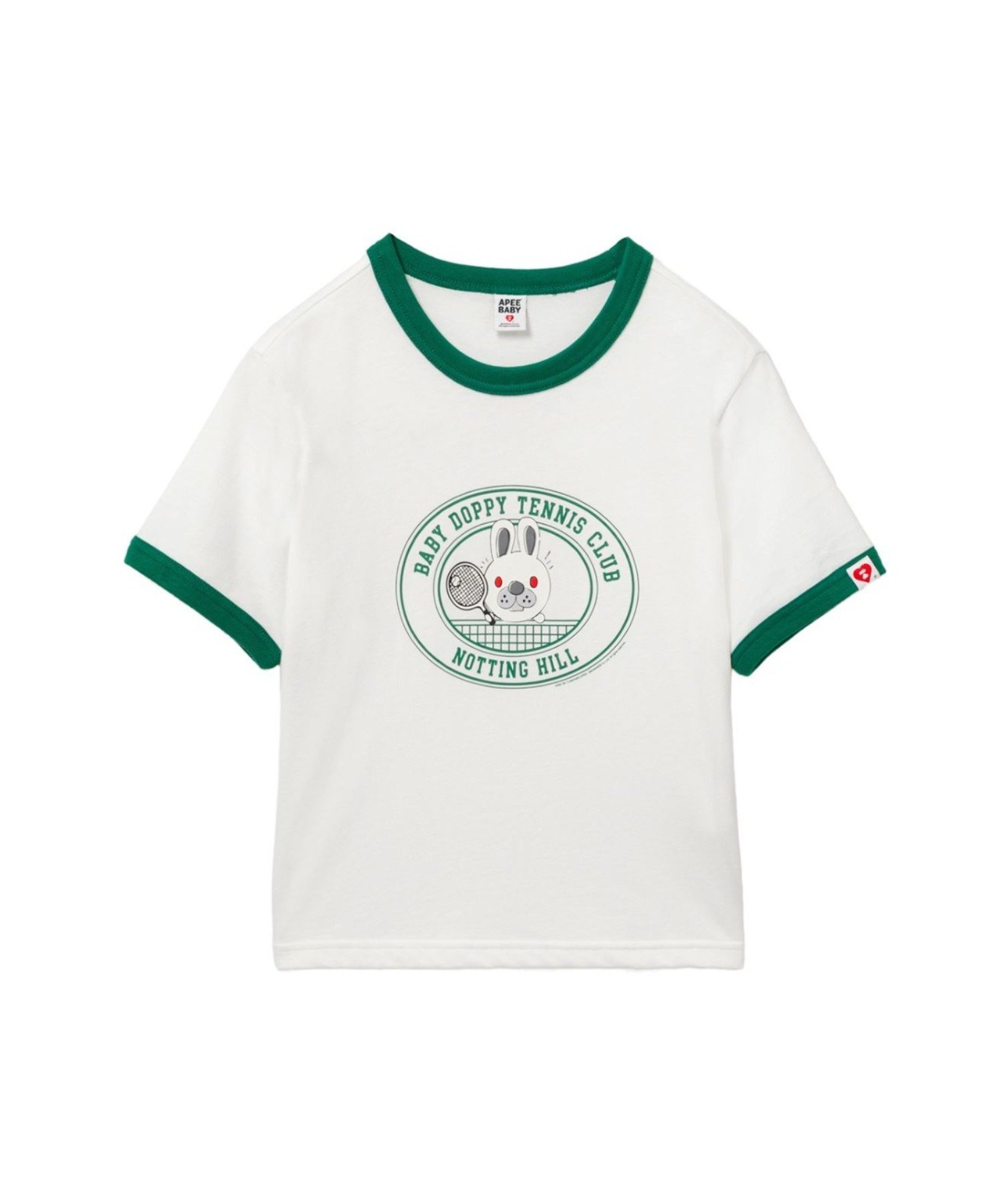 BABY DOPPY PRINTED RINGER CROP TEE ア ベイシング エイプ トップス カットソー・Tシャツ ホワイト ネイビー グレー