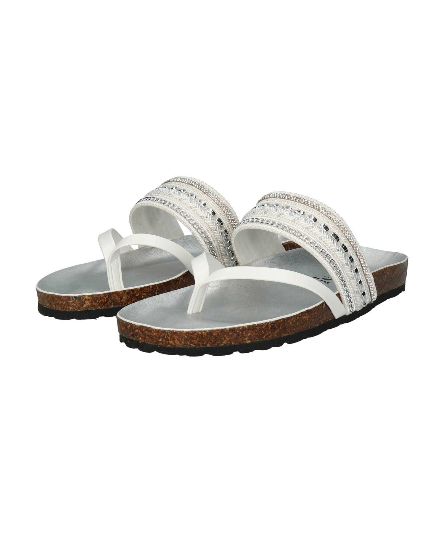 【SALE／20%OFF】ITALIAN SHOEMAKERS 【ITALIAN SHOEMAKERS】メタリックブレードフラットサンダル インターショシュール シューズ・靴 サンダル ゴールド ホワイト【送料無料】