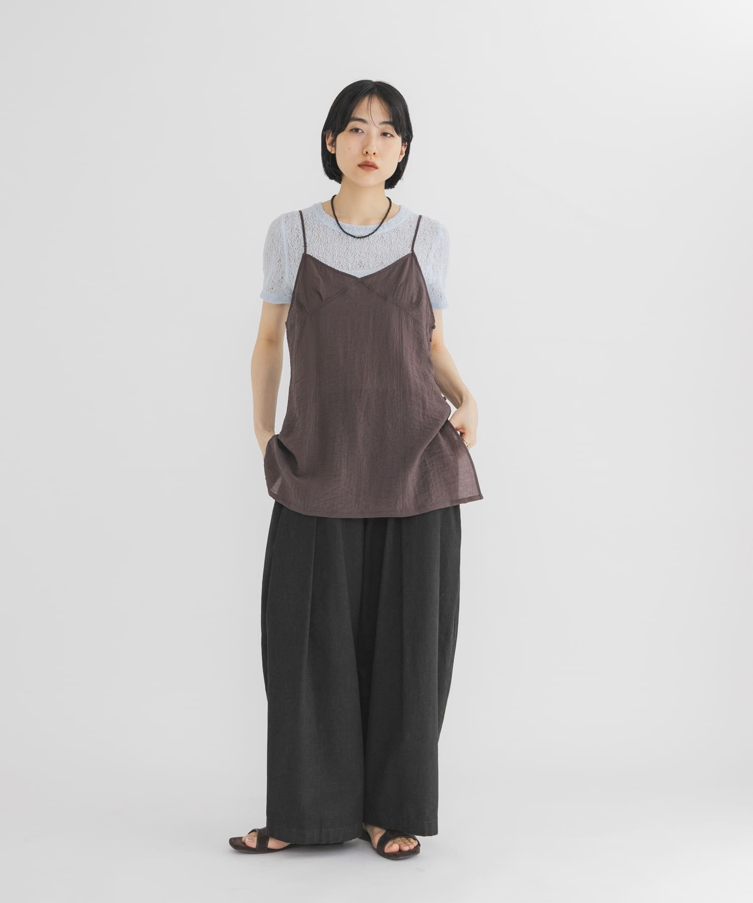 KBF キャミビスチェSETトップス ケービーエフ トップス カットソー・Tシャツ ホワイト ブルー ブラック