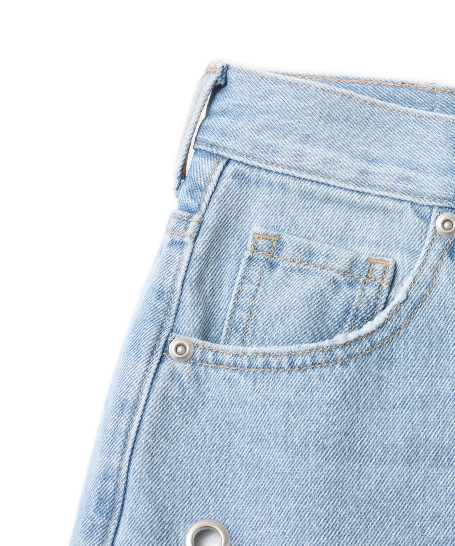 atmos pink atmos pink Eyelet Denim Pants LIGHT BLUE アトモス パンツ その他のパンツ ピンク