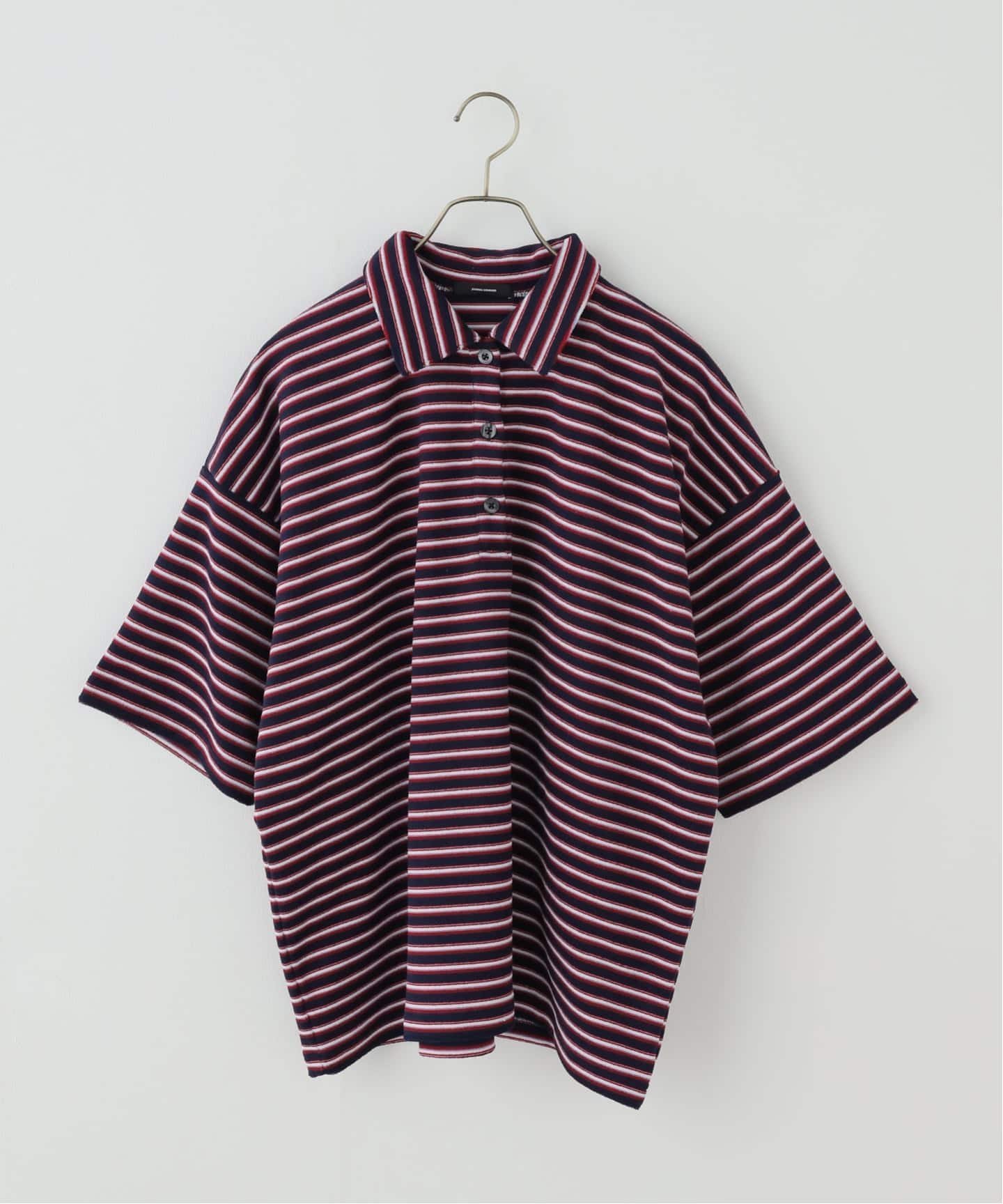 JOURNAL STANDARD パイルボーダースキッパープルオーバー ジャーナル スタンダード トップス カットソー・Tシャツ ブラウン ネイビー