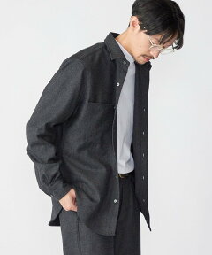 Saxony Wool Shirt 111-14-0792 111140792: Charcoal Saxony Wool Shirt 111-14-0792 111140792: Charcoal
