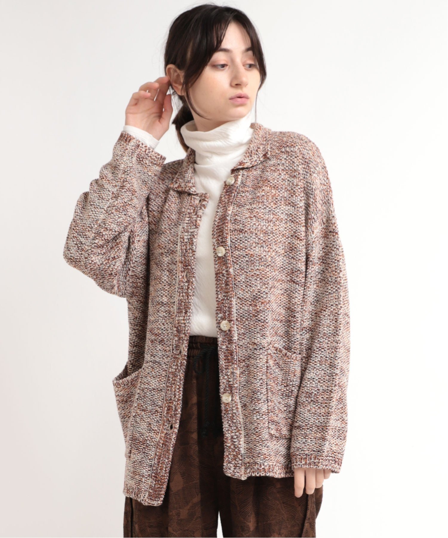 【SALE／41%OFF】RNA-N K2592 メランジニットカーディガン アールエヌエーエヌ トップス カーディガン ベージュ グレー【送料無料】