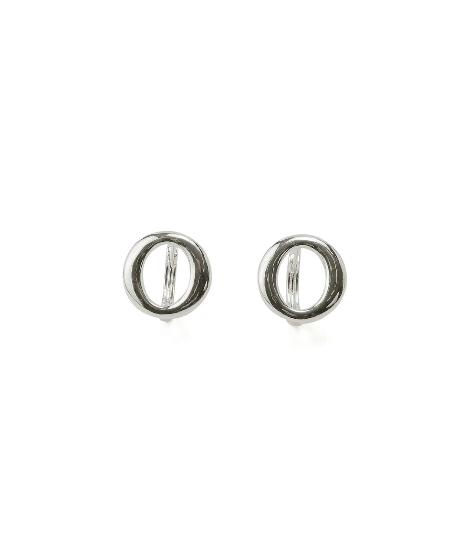 ADAM ET ROPE' FEMME 【LES BIJOUX】サークルワンタッチピアス アダムエロペ アクセサリー・腕時計 ピアス シルバー ゴールド