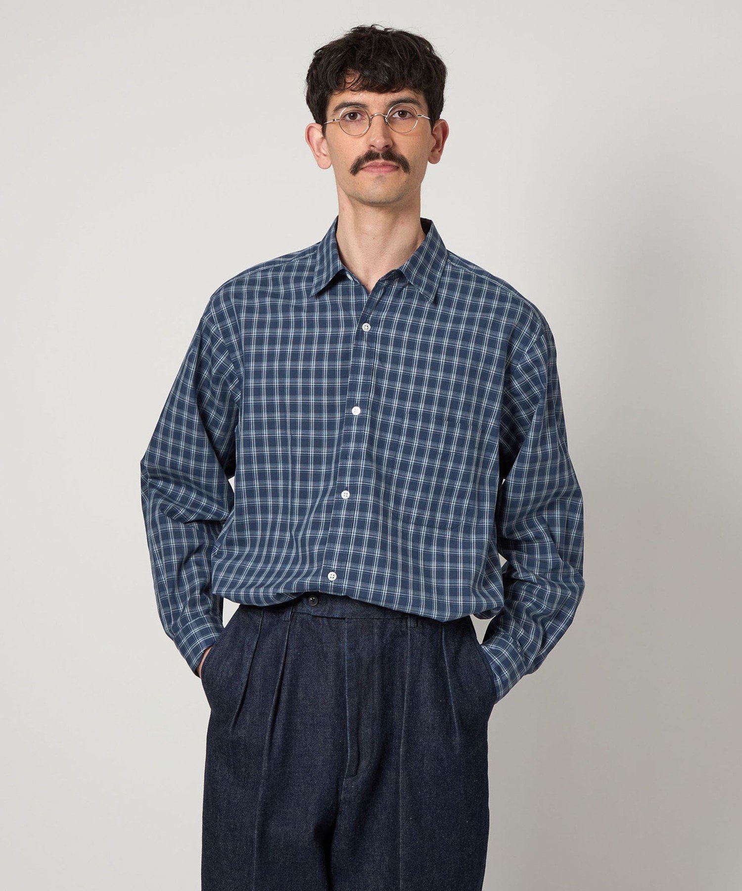 steven alan ネイビー系チェック長袖シャツ 楽天市場】steven alan チェックシャツの通販