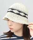 A.M.S. クロシェハット レディース メンズ クロシェ編み ニットハット 春 夏 帽子 エー.エム.エス. 帽子 ハット ブラック ホワイト