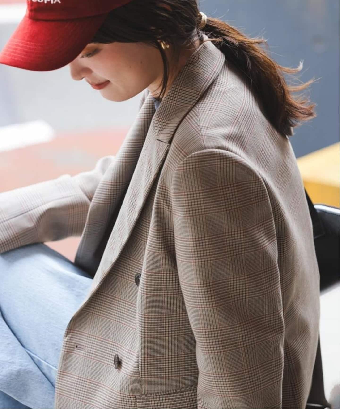 SLOBE IENA TRダブルブレストジャケット スローブ イエナ ジャケット・アウター テーラードジャケット・ブレザー ネイビー ベージュ【送料無料】のサムネイル