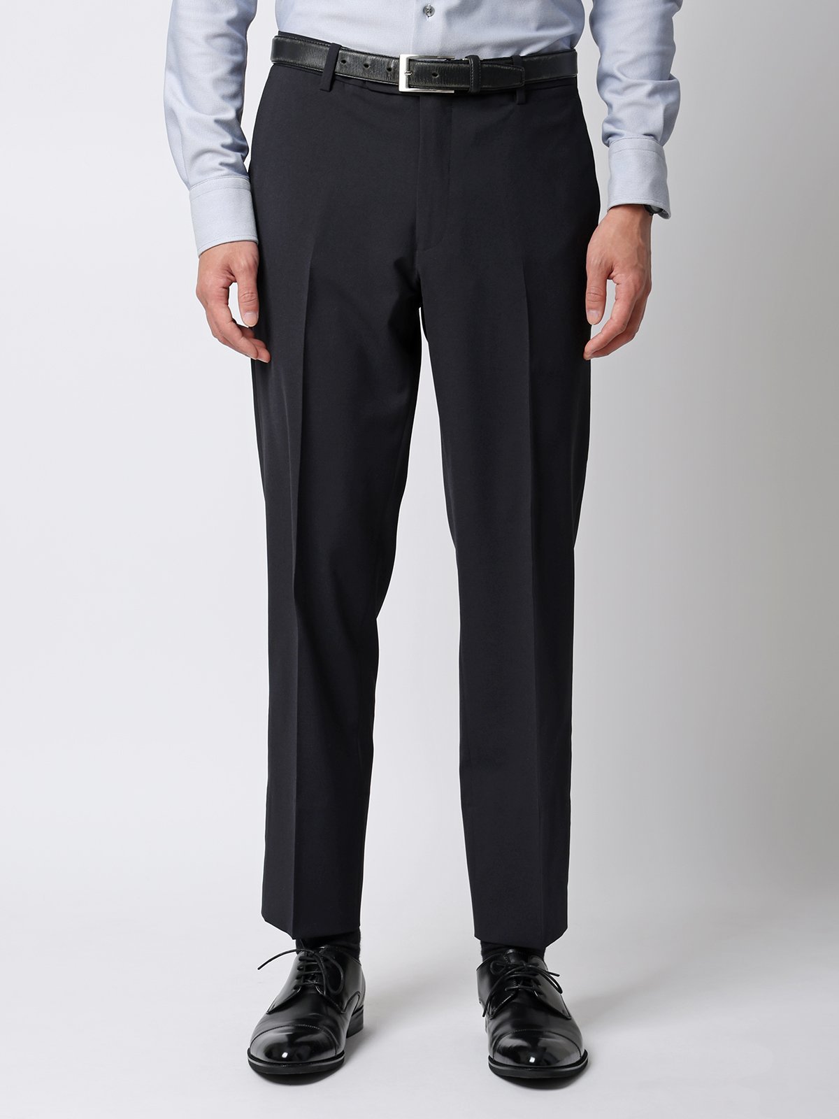 SUIT SQUARE メンズ 春夏 涼しい最高パンツ テーパードパンツ 裾上げ済み ズボン スラックス スーツ スクエア パンツ スラックス・ドレスパンツ ネイビー