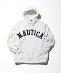 【SALE／25%OFF】NAUTICA Arch Logo Sweat Hoodie 2.2 フリークスストア トップス パーカー・フーディー ホワイト グレー グリーン ネイビー【送料無料】