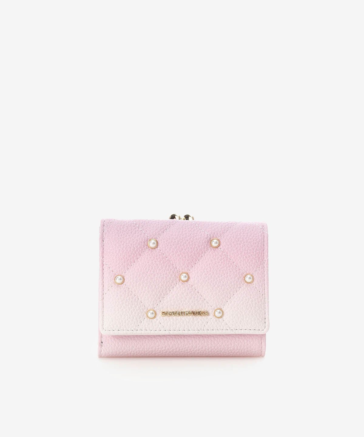 SAMANTHAVEGA グラデーションパールフラッター折財布 サマンサ ベガ 財布・ポーチ・ケース 財布 ピンク ブルー【送料無料】