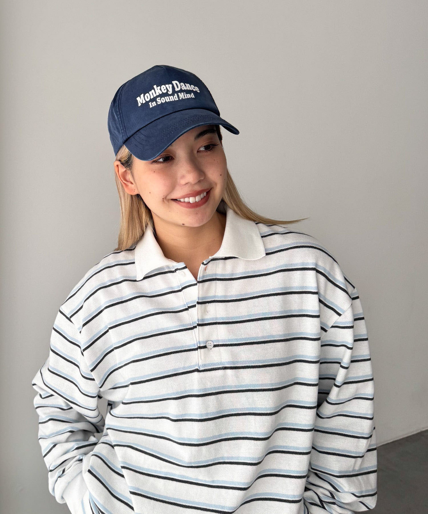 【SALE／50%OFF】choice_cnl choice_cnl(チョイス) "Monkey Dance"ロゴCAP キャナルジーン 帽子 キャップ ネイビー ブラウン