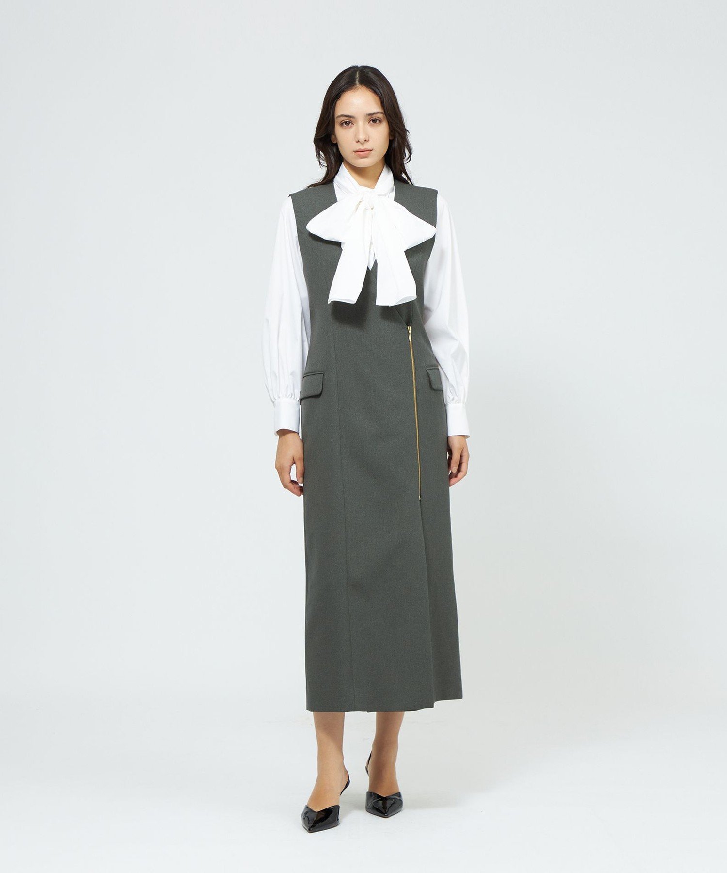 【SALE／40%OFF】EPOCA 【EPOCA STORIA】2wayジレワンピース《WEB&EPOCA THE SHOP店舗限定》 エポカ ワンピース・ドレス ワンピース ブラウン グレー【送料無料】