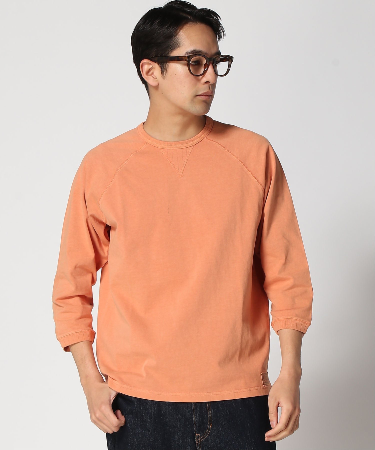 KRIFF MAYER (M)ピグメント七分袖ラグランT クリフメイヤー トップス カットソー・Tシャツ パープル オレンジ グリーン ベージュ グレー